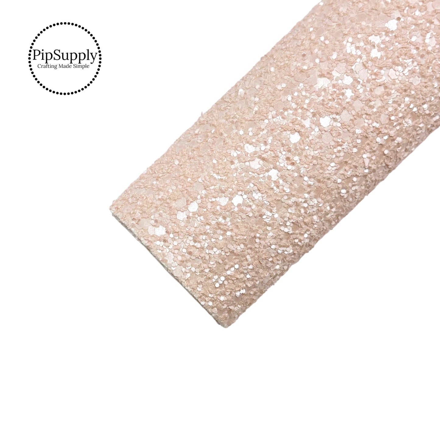 Light Peach Frosted Chunky Glitter Sheet