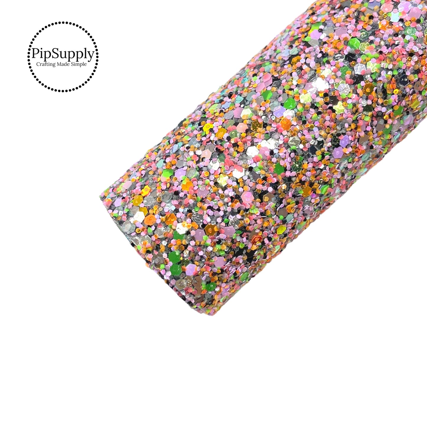 Light Pink Mix Spooky Chunky Glitter Sheet - Glow in the Dark