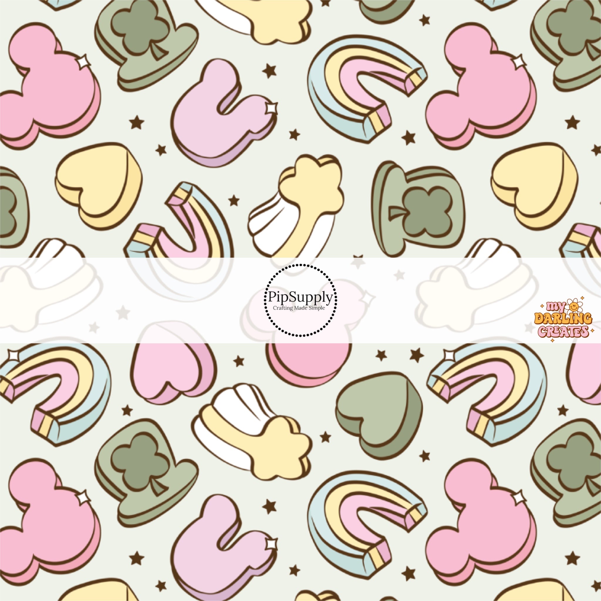 Mouse Fabric By The Yard Mouse and Charms Pistachio Fabric St