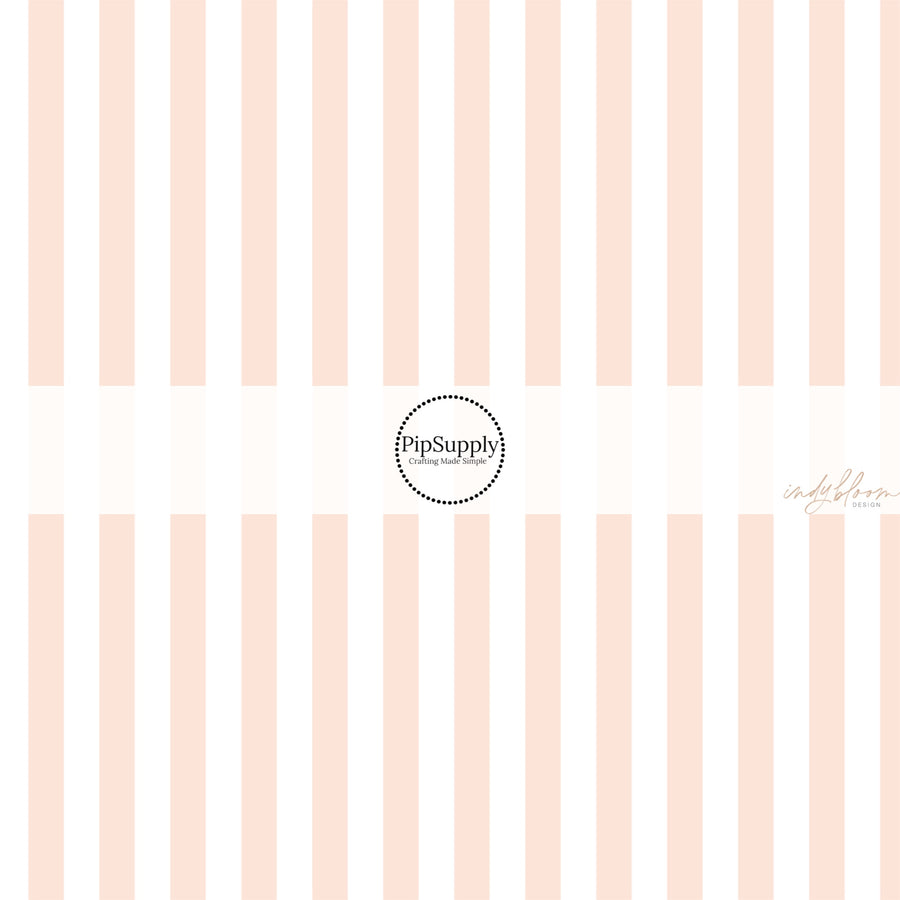 These spring fabric by the yard features peach stripe pattern. This fun pattern fabric can be used for all your sewing and crafting needs!