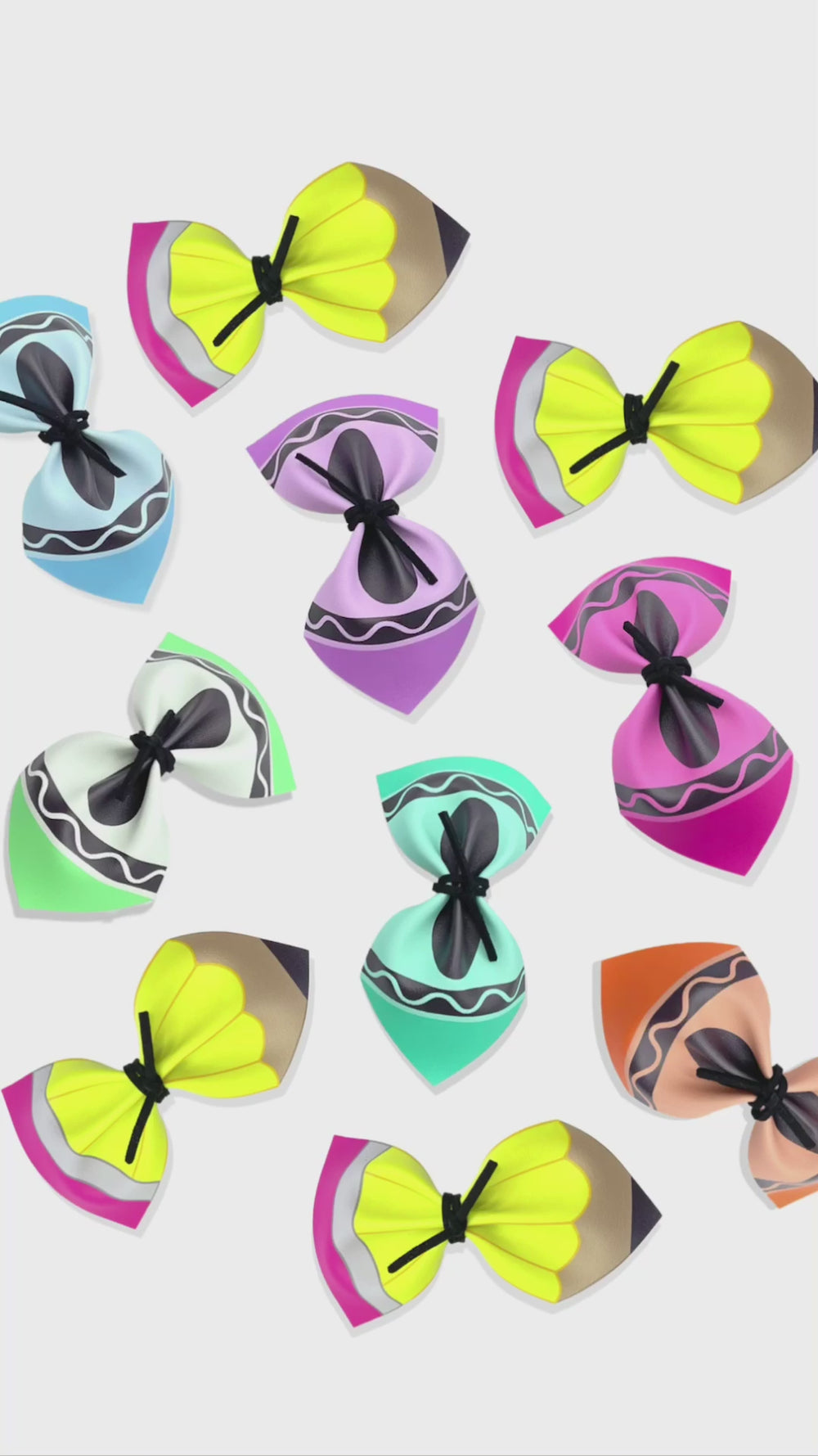 Faux Leather Pencil and Crayon Hair Bow Template  Tutorial