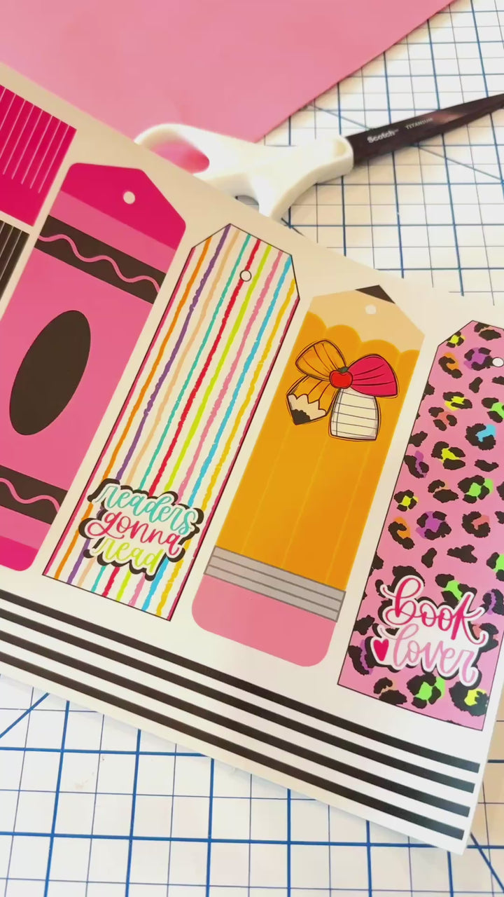 Teacher Appreciation Faux Leather DIY Bookmarks