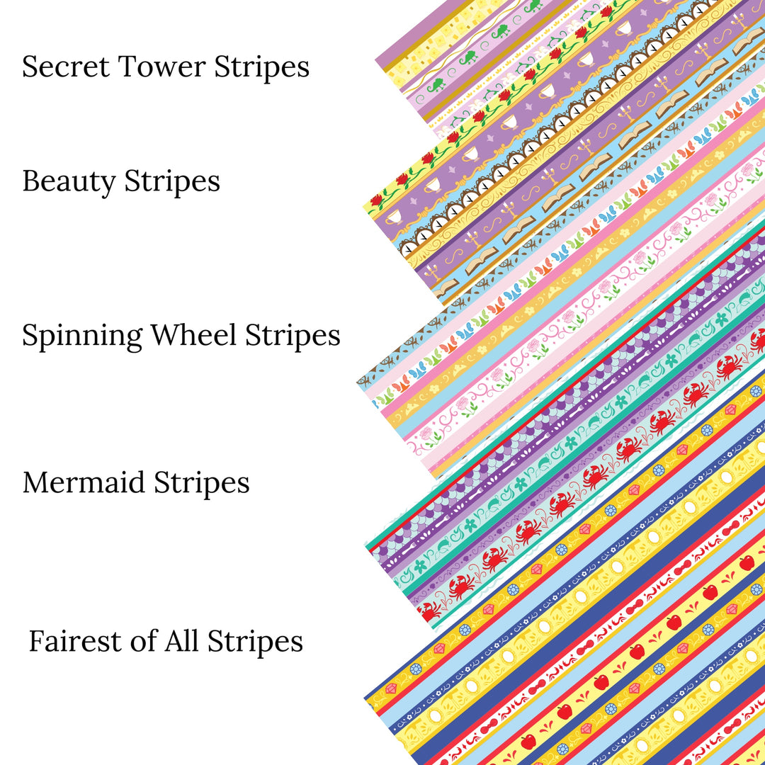 Glass Slipper Stripes Princess Faux Leather Sheets