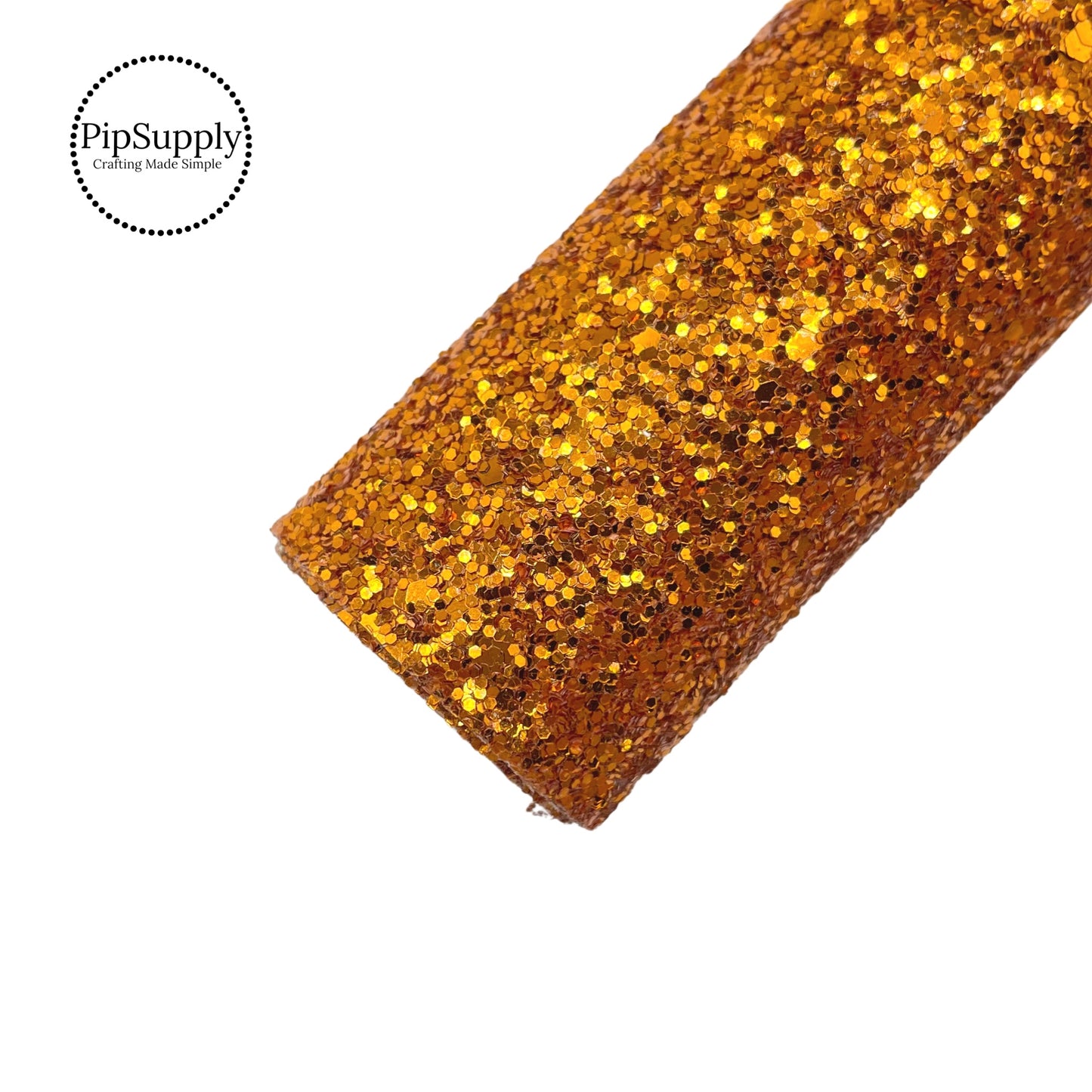 Bright fall orange chunky glitter sheet