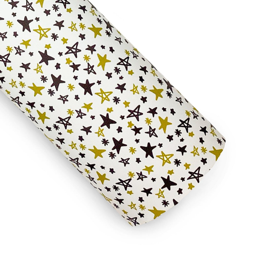 Seeing Stars Black & Gold Vegan Leather
