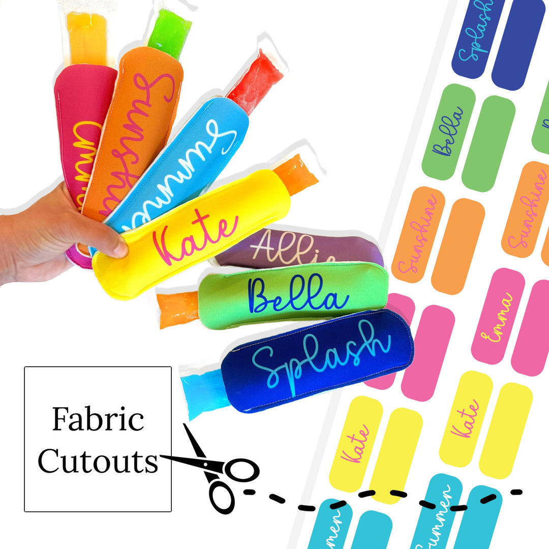 Bright Summer Solid Rounded Neoprene DIY Popsicle Holder