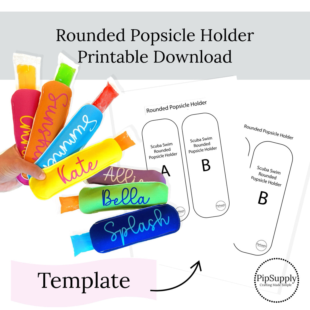 Rounded Popsicle Holder Printable Download Template