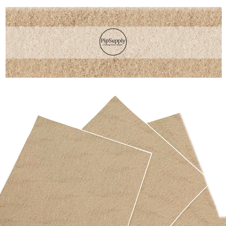 These beach themed faux leather sheets contain the following design elements: beach sand. Our CPSIA compliant faux leather sheets or rolls can be used for all types of crafting projects.