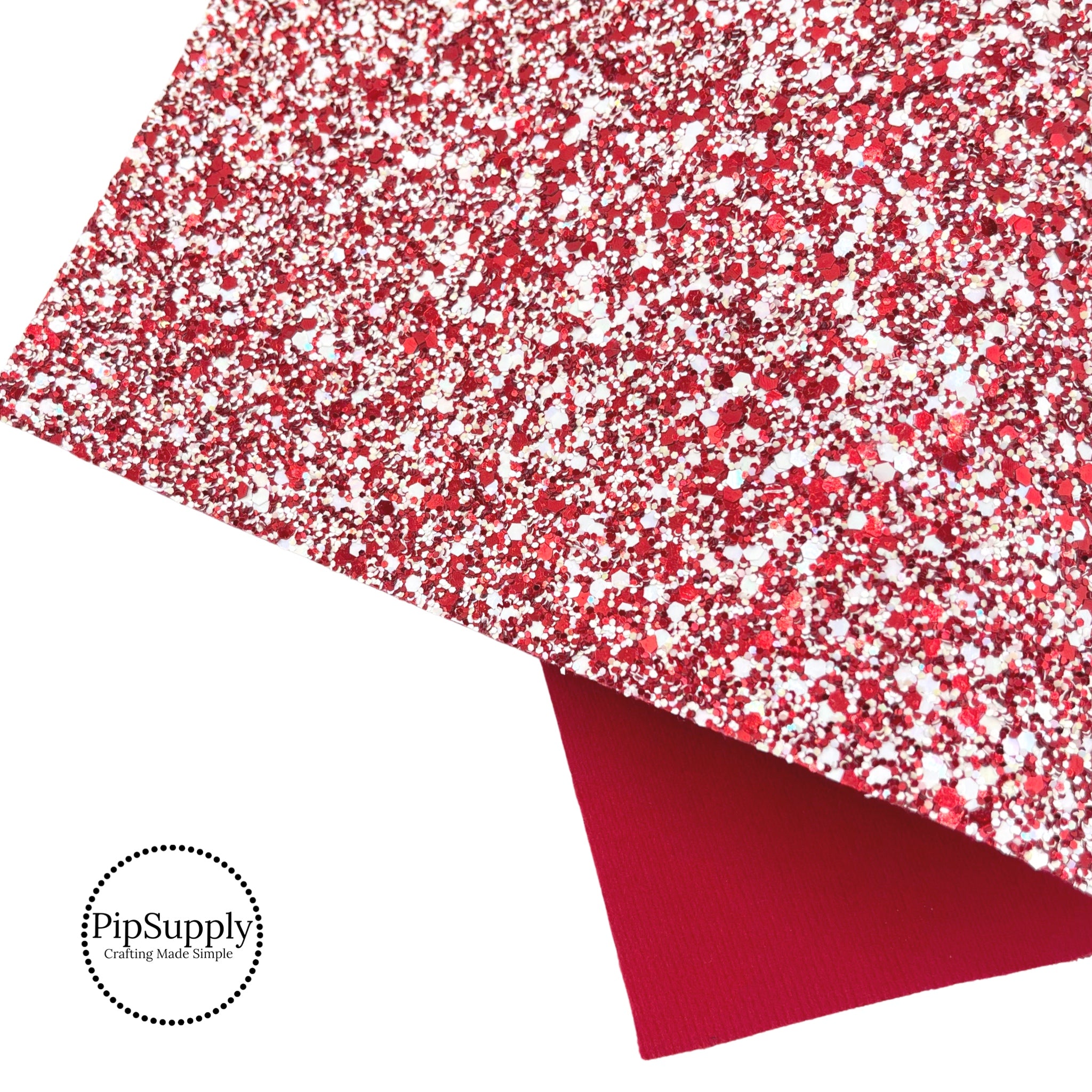 Pink Christmas Bells Chunky Glitter Sheet