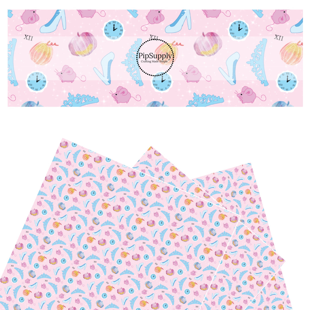 Glass Slipper Princess Faux Leather Sheets