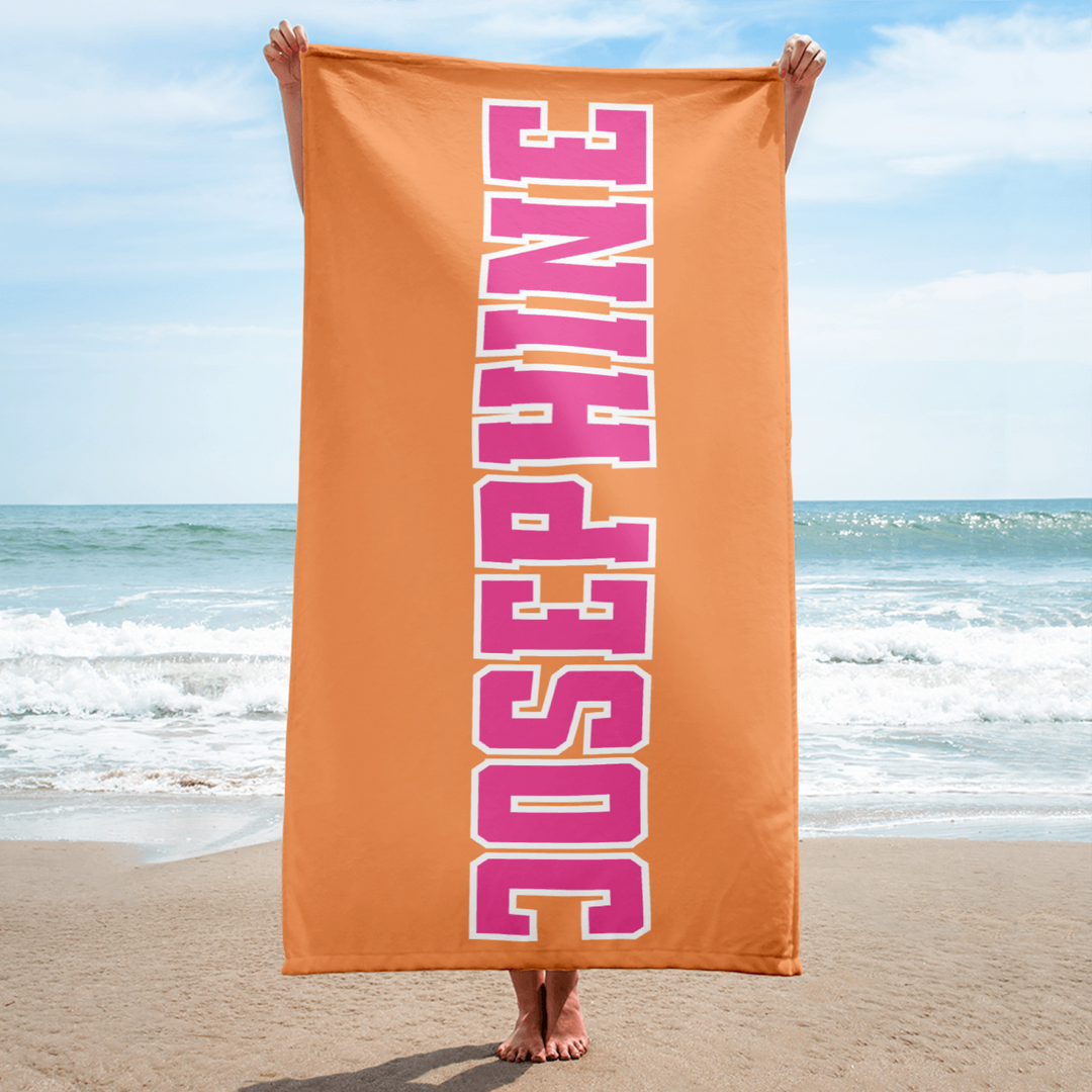 Bright Bold Personalized Beach Towel