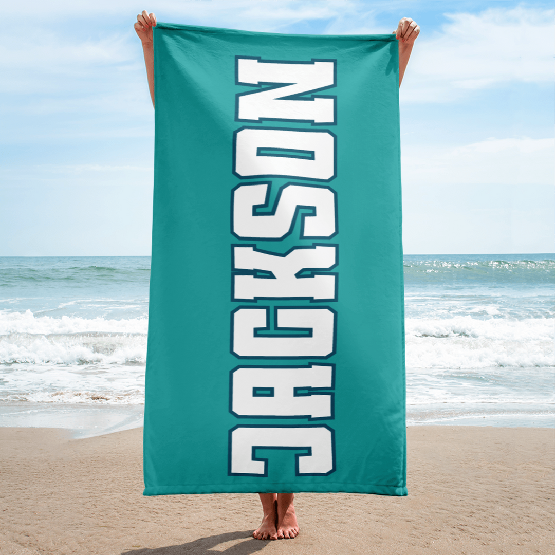 Bright Bold Personalized Beach Towel