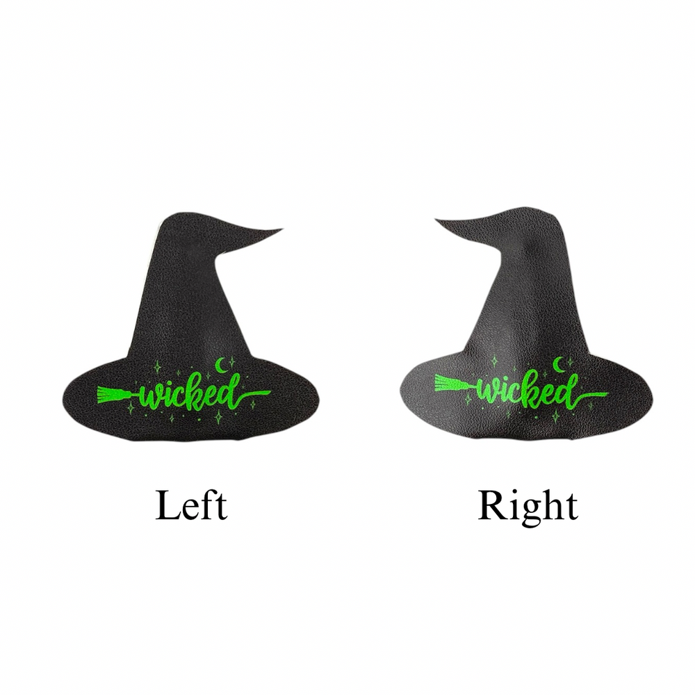 These fun witch themed faux leather snap clip covers are ready to cut and assemble for many craft projects. These patterned cutouts can be used to make a hair bow, headband, banner, photo props, scrapbook, party or classroom decorations, bulletin board trim or anything creative!