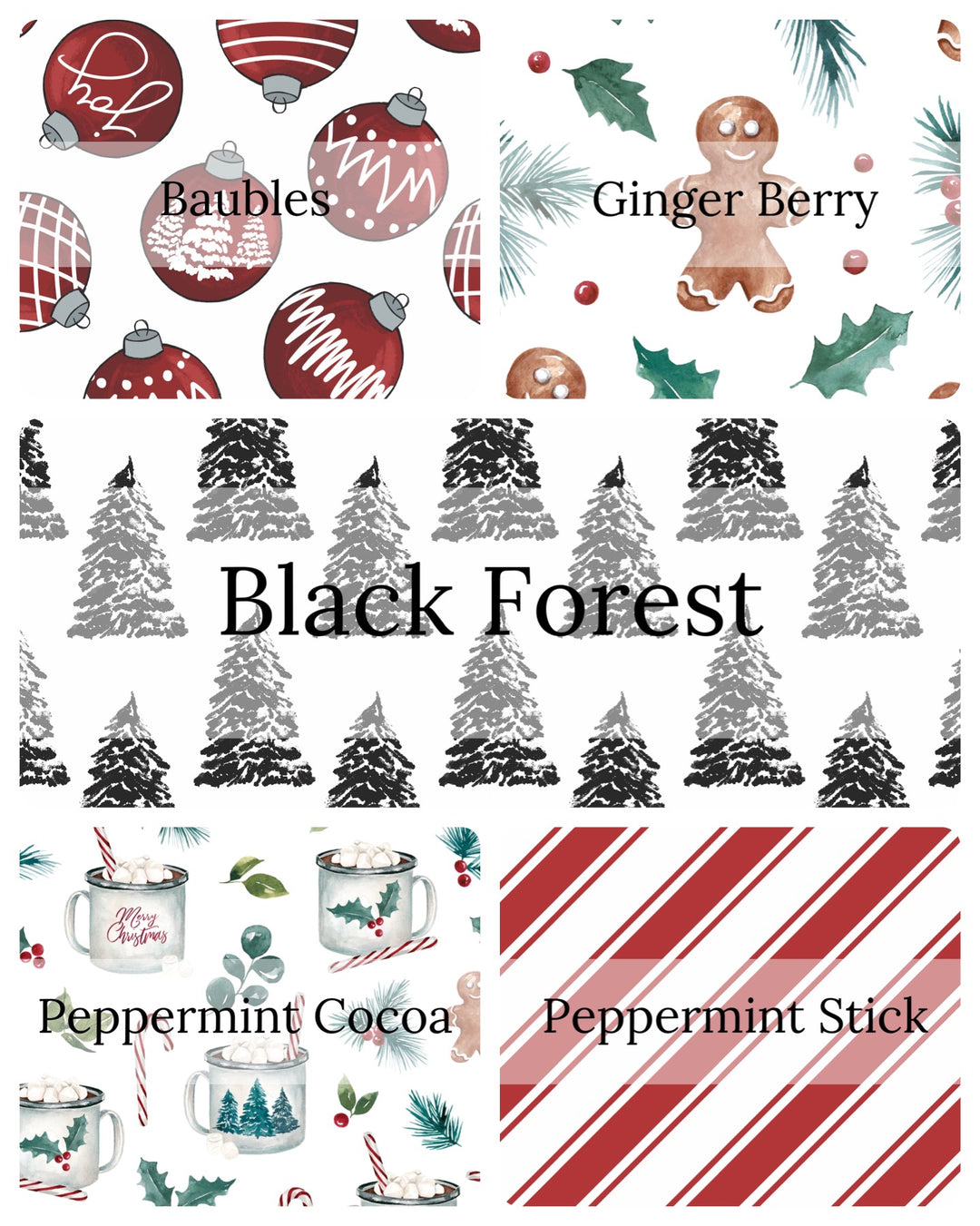 White Christmas Individual Strip Collection | Cate & Rainn | Liverpool Bullet Fabric