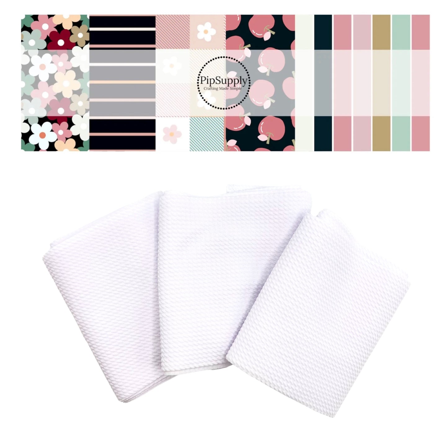 Apples and Daisies Individual Strip Collection | Muse Bloom Designs | Liverpool Bullet Fabric