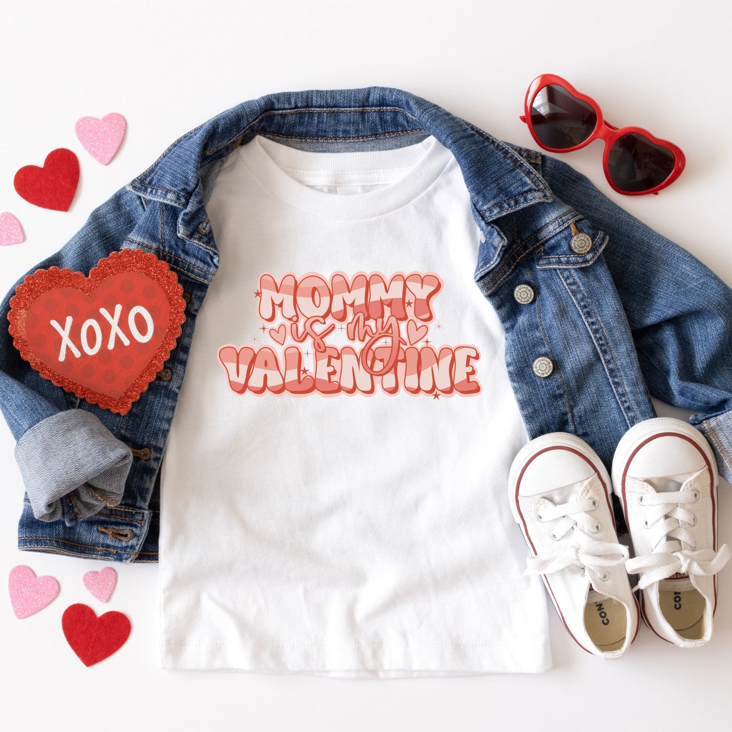 Christmas DTF and Sublimation that says "Mommy is my Valentine"