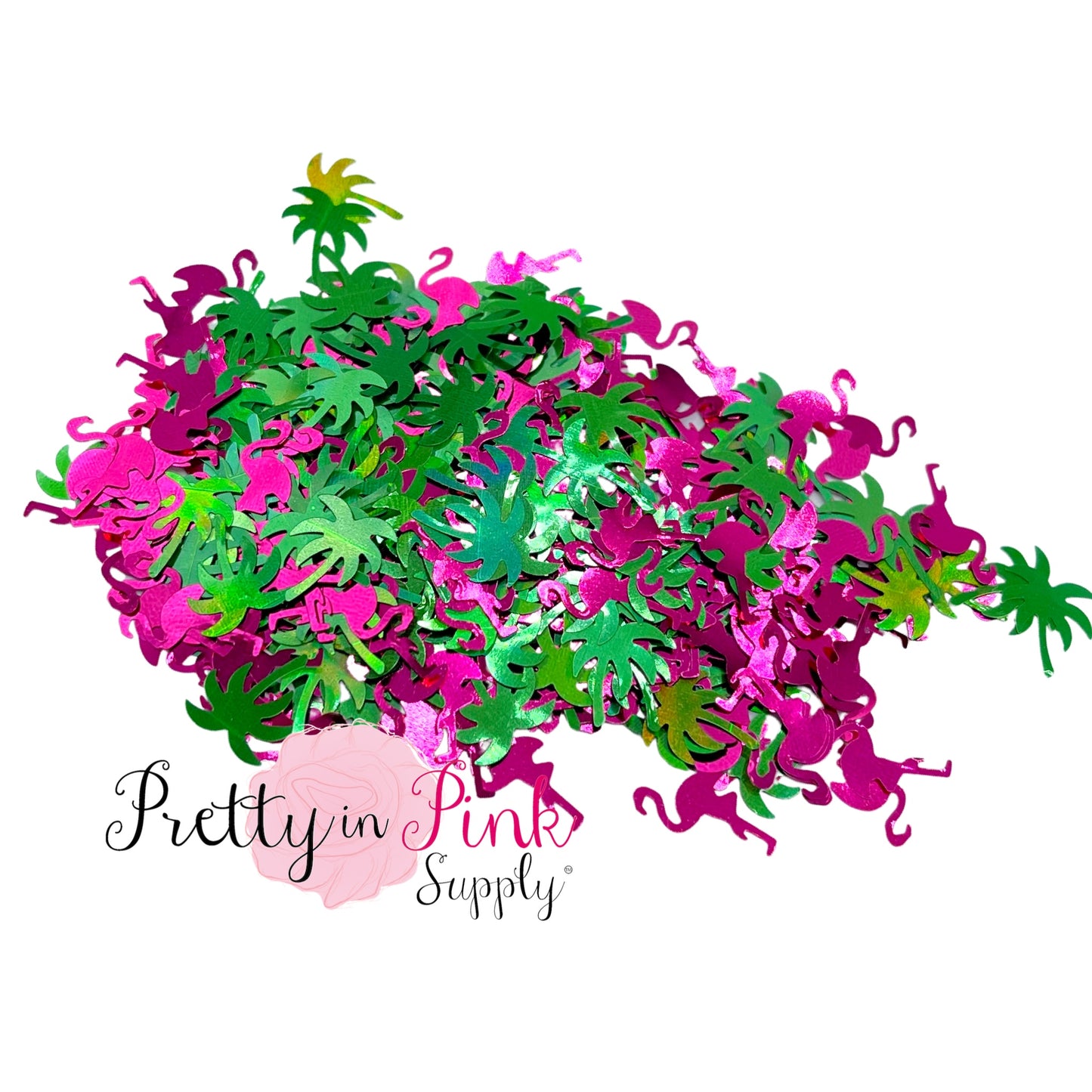 Flamingos and Palm Trees | Loose Sequin Glitter