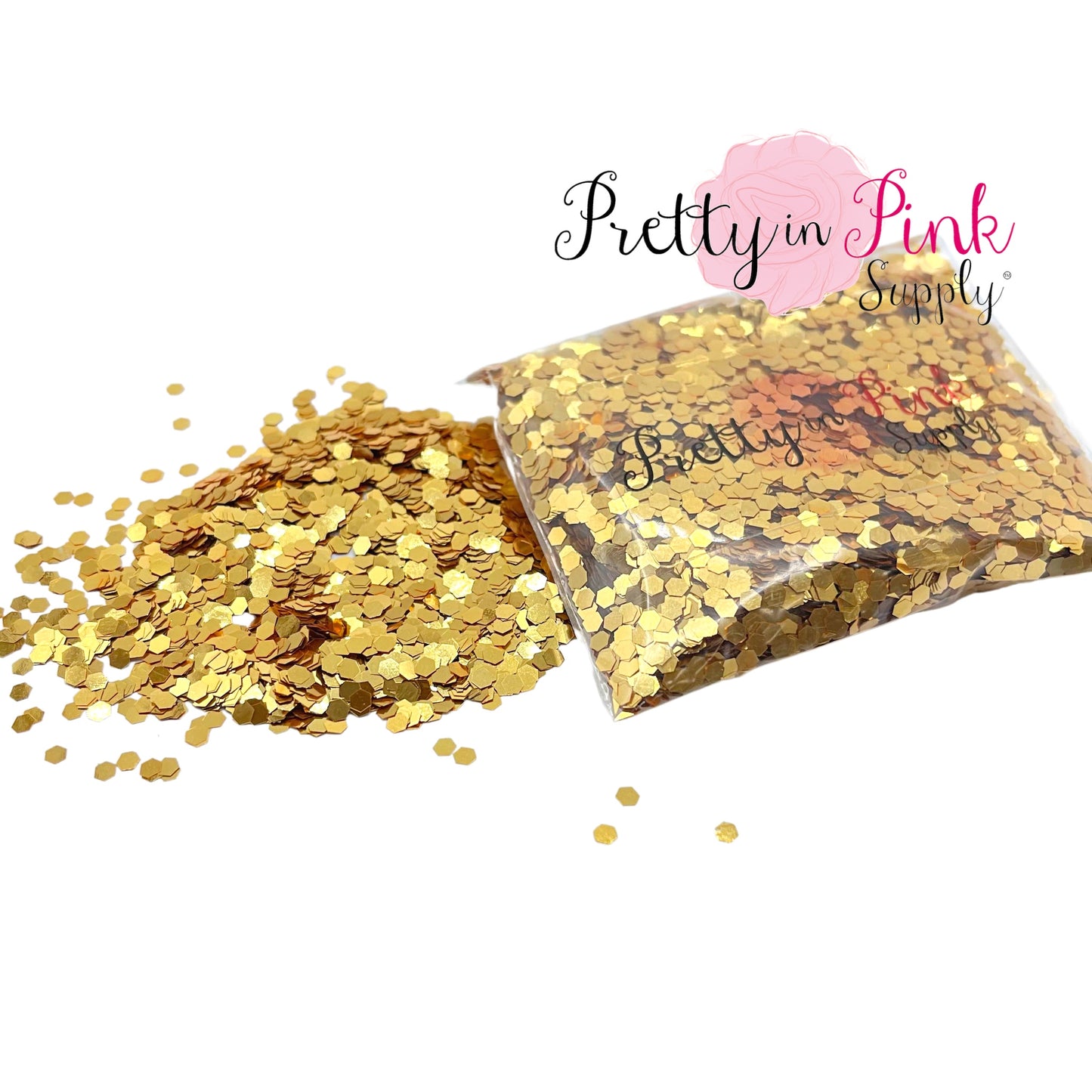 Gold Hexagons | Chunky Loose Glitter