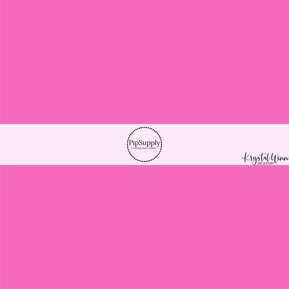 Bright hot pink magenta solid color print for hair bow accessories.