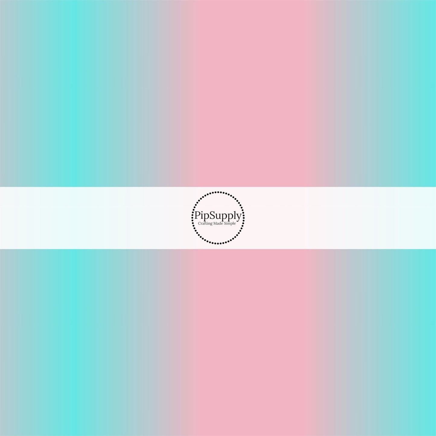 Cyan light aqua blue and peachy pink ombre pattern for knotted headband DIY kit.