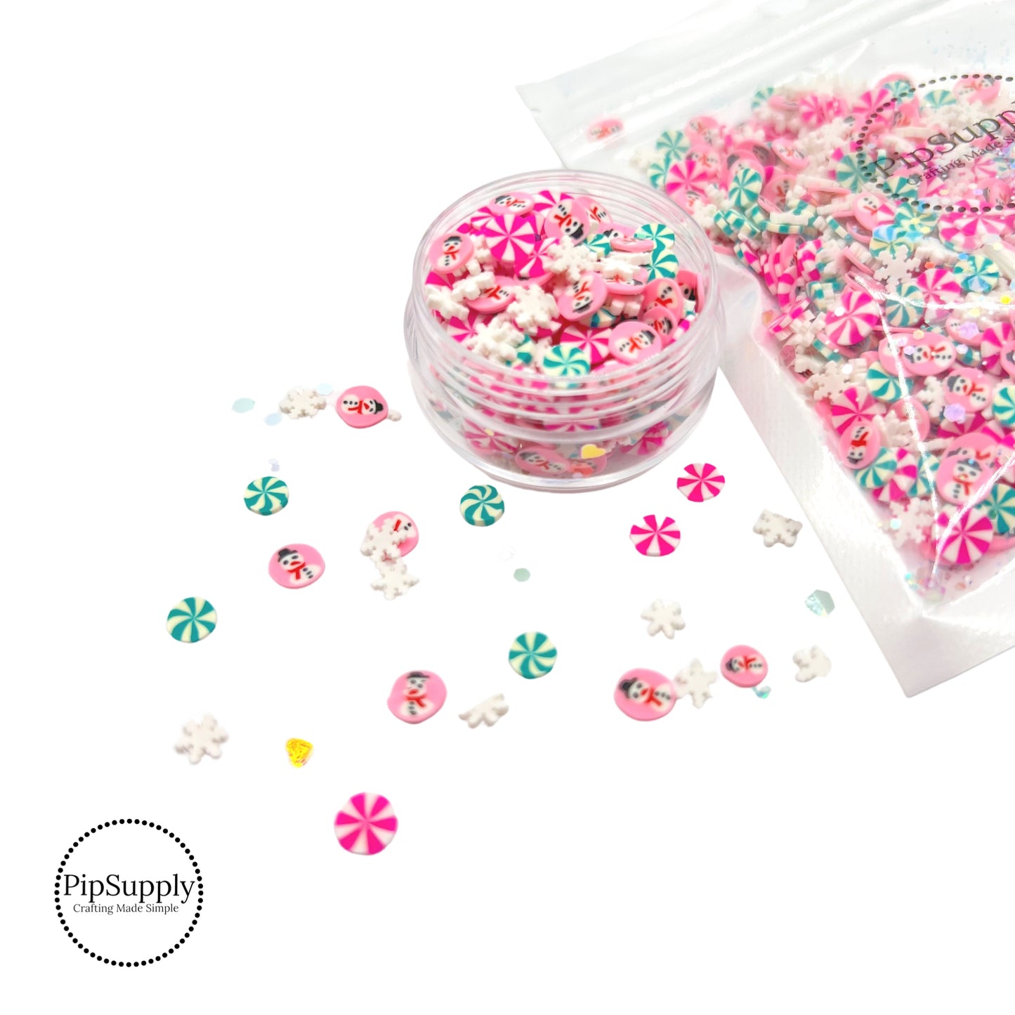 Snowman Flurries Glitter And Loose Clay Mix | 1 OZ