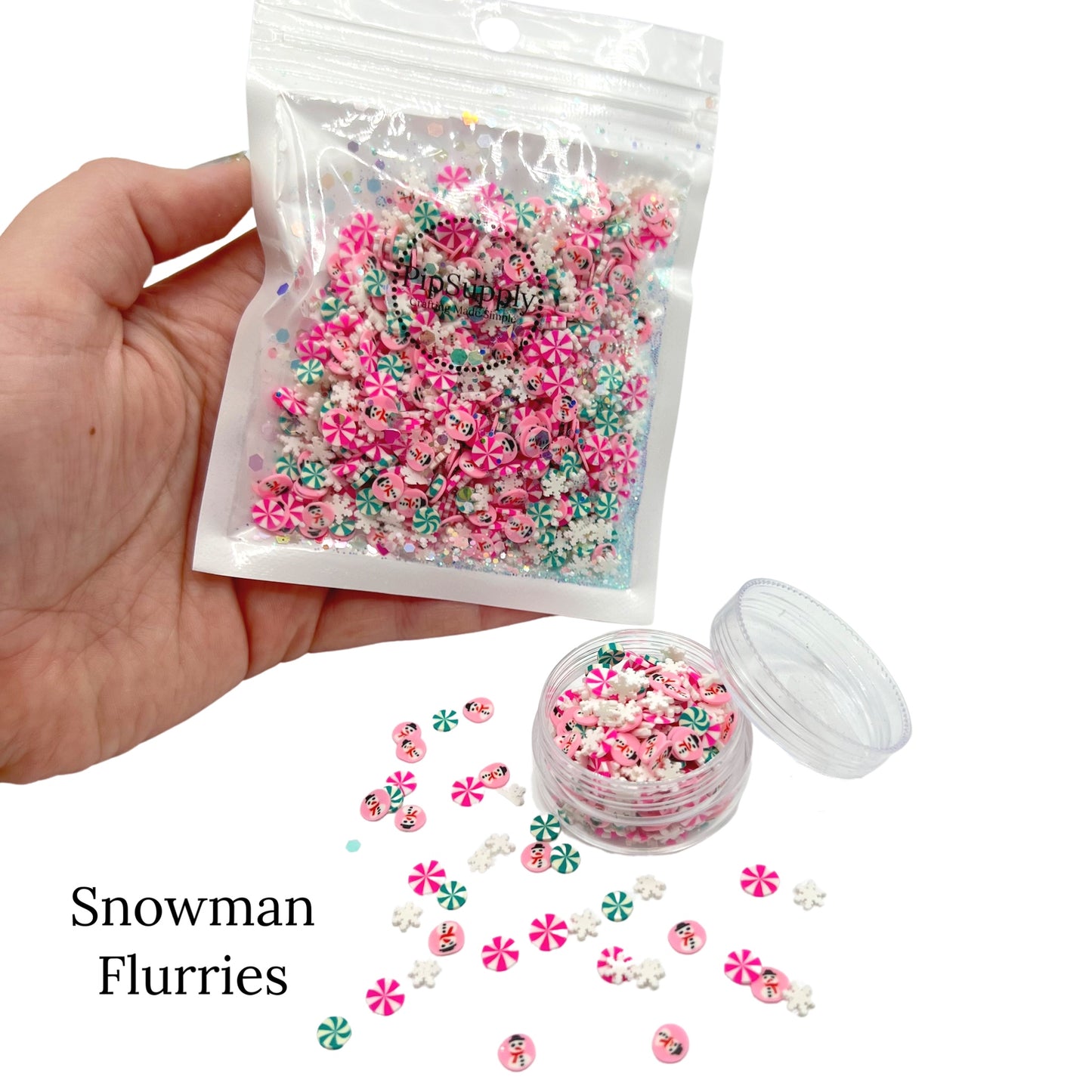 Snowman Flurries Glitter And Loose Clay Mix | 1 OZ