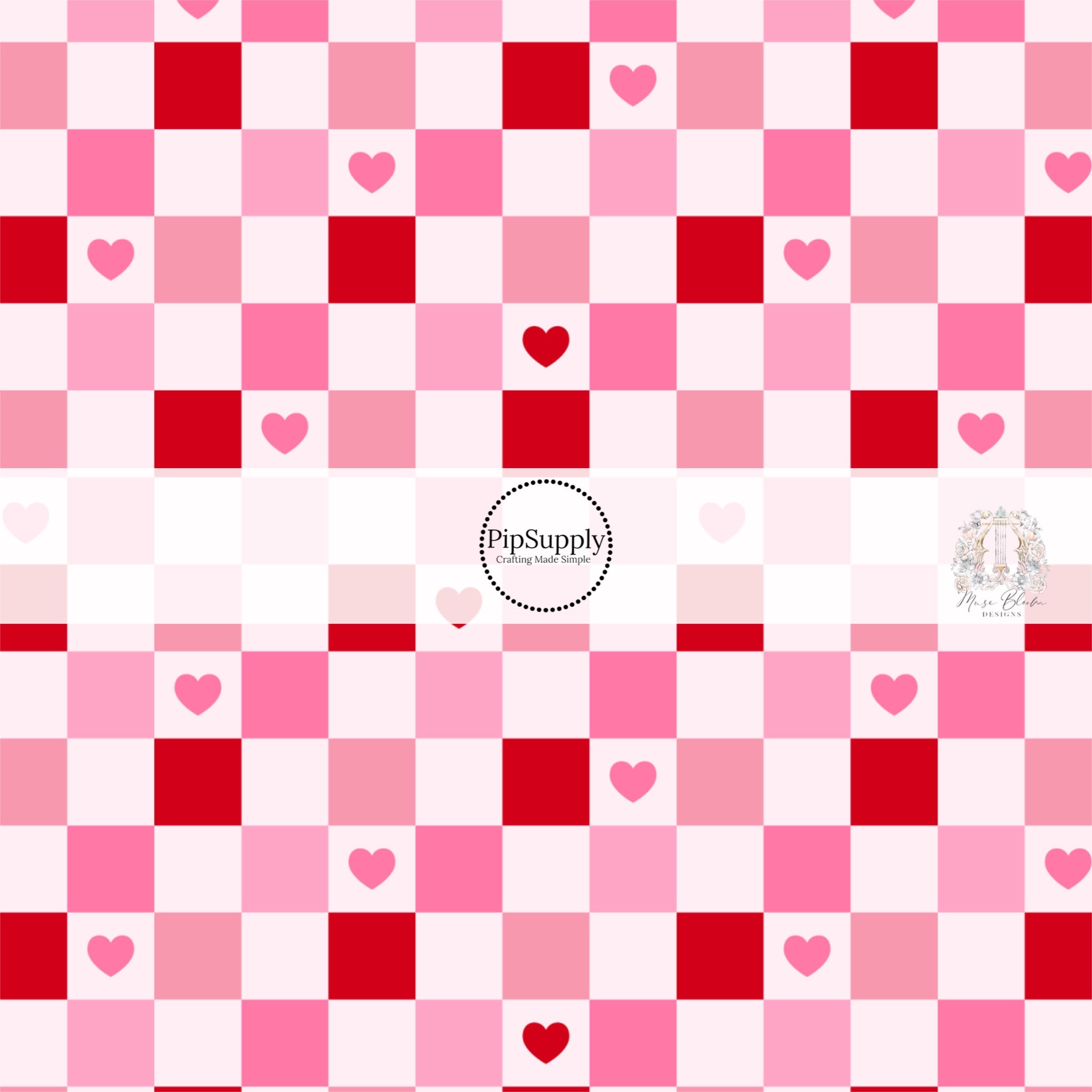 Red Heart Fabric By The Yard - Floating Red Hearts on Bright Pink Fabric -  Valentine's Day Fabric – Pip Supply