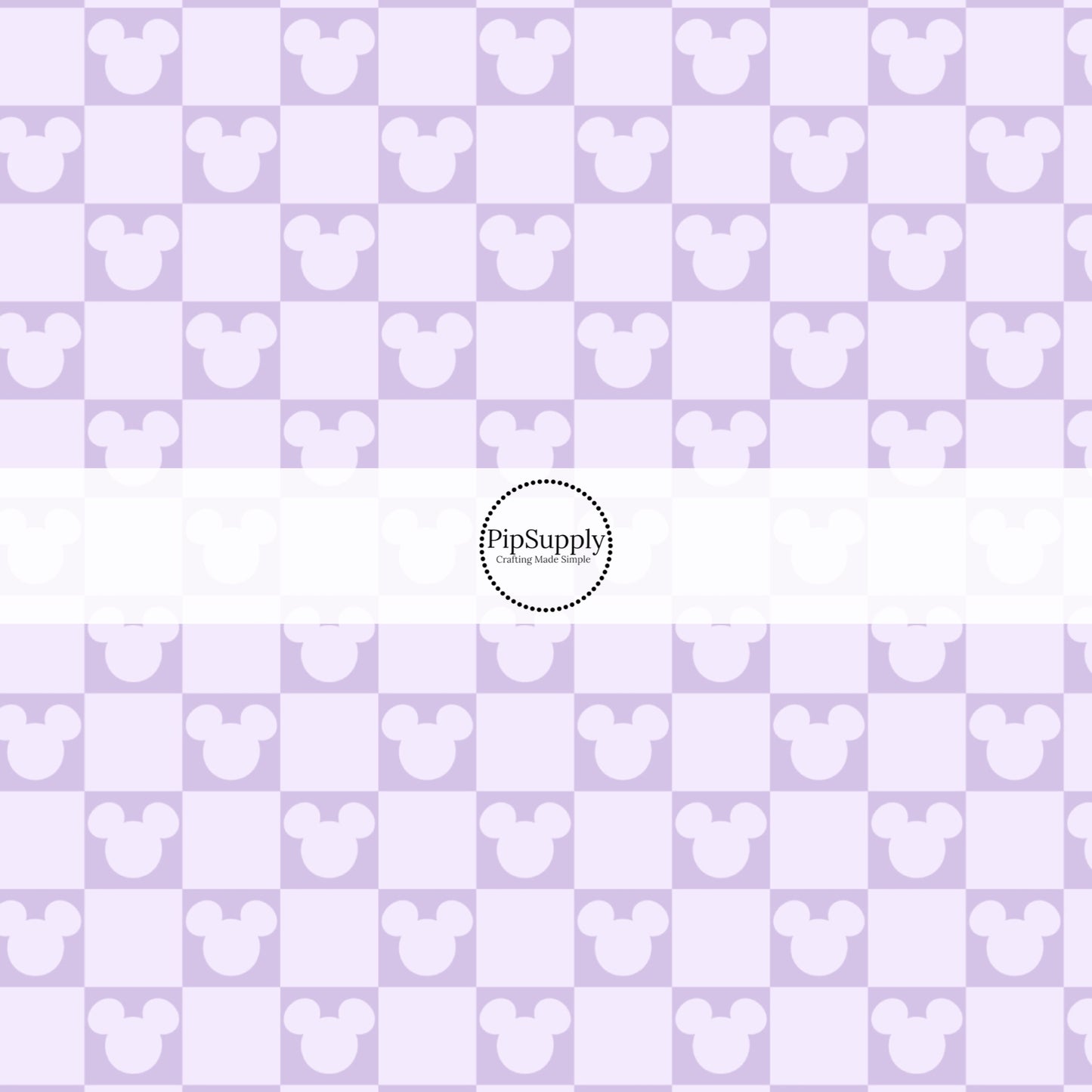 light lavender mouse checker bow strips