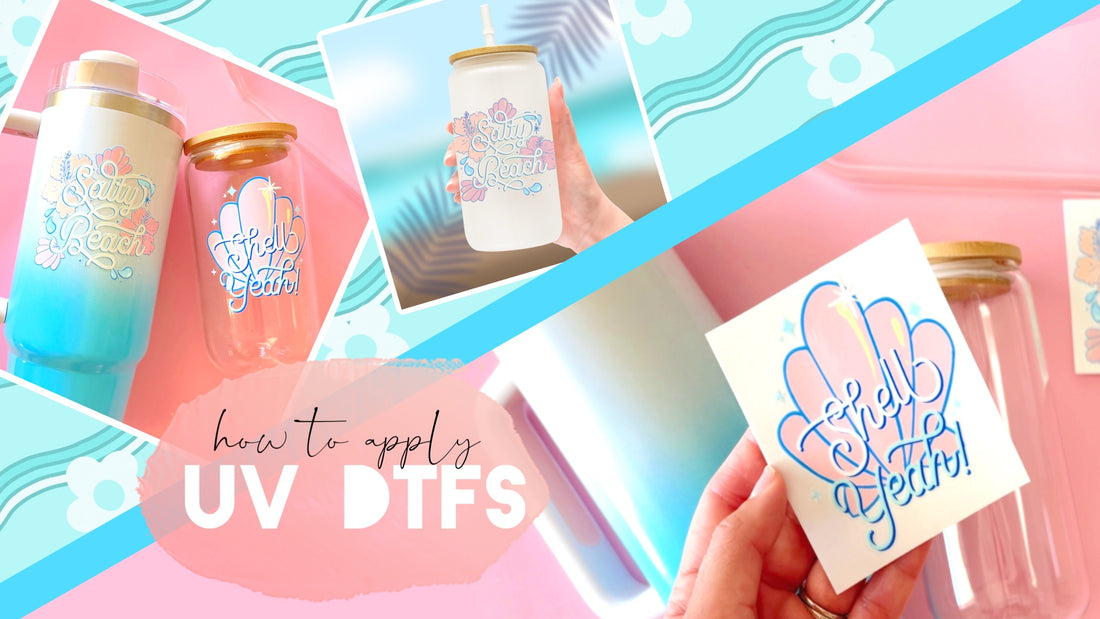 How to Apply a UV Permanent Adhesive DTF - UV DTF Decal - Waterproof Tumbler Sticker