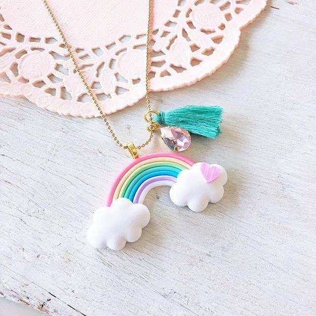 Rainbow Charm Necklace - Pretty in Pink Supply