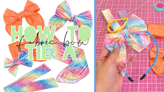 How to Tie Fabric Bows | Fabric Bow Tie and Headband Tutorial!