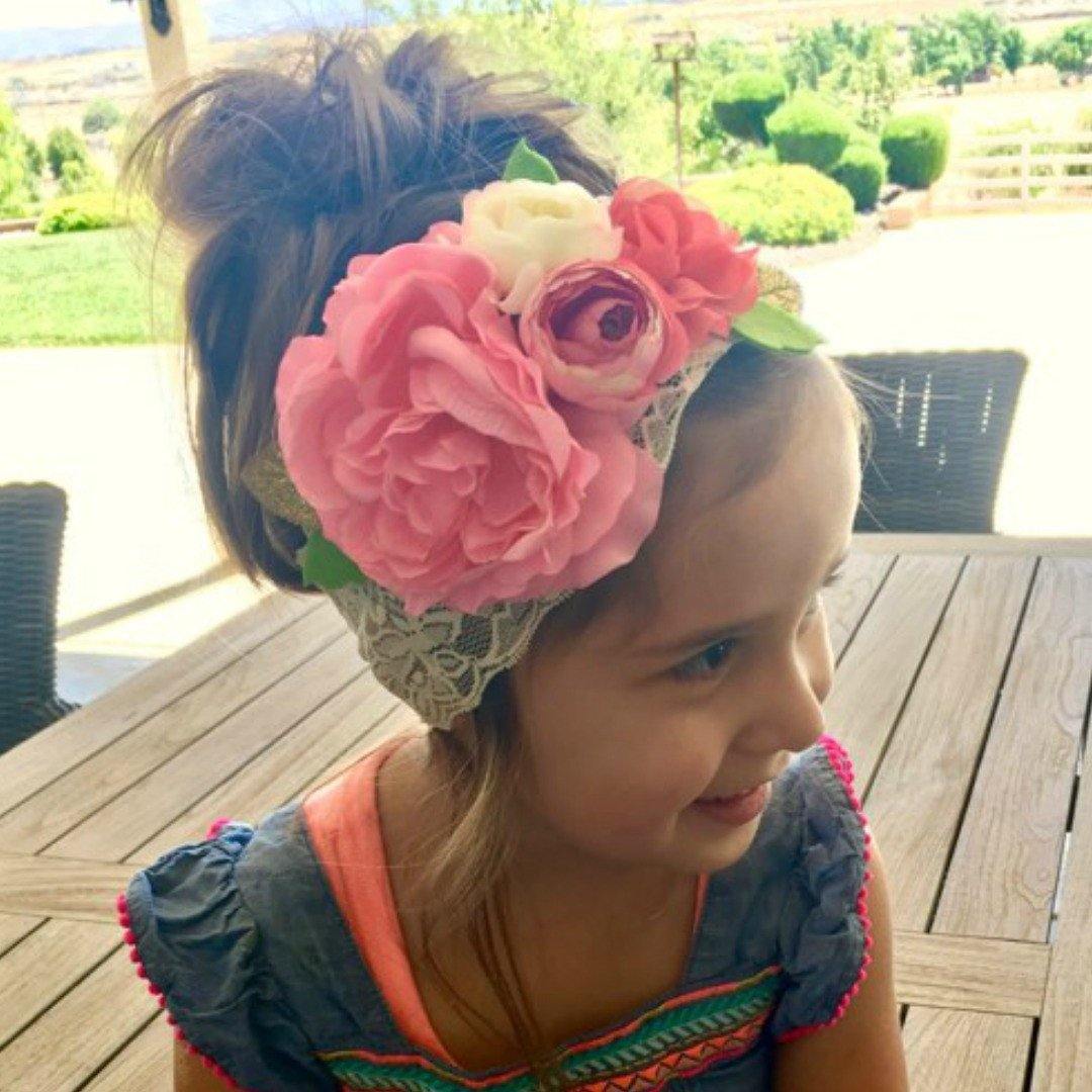 Pretty In Pink Flower Headband - Pretty in Pink Supply