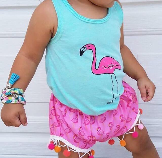 Flamingo Pom Pom Romper - Pretty in Pink Supply