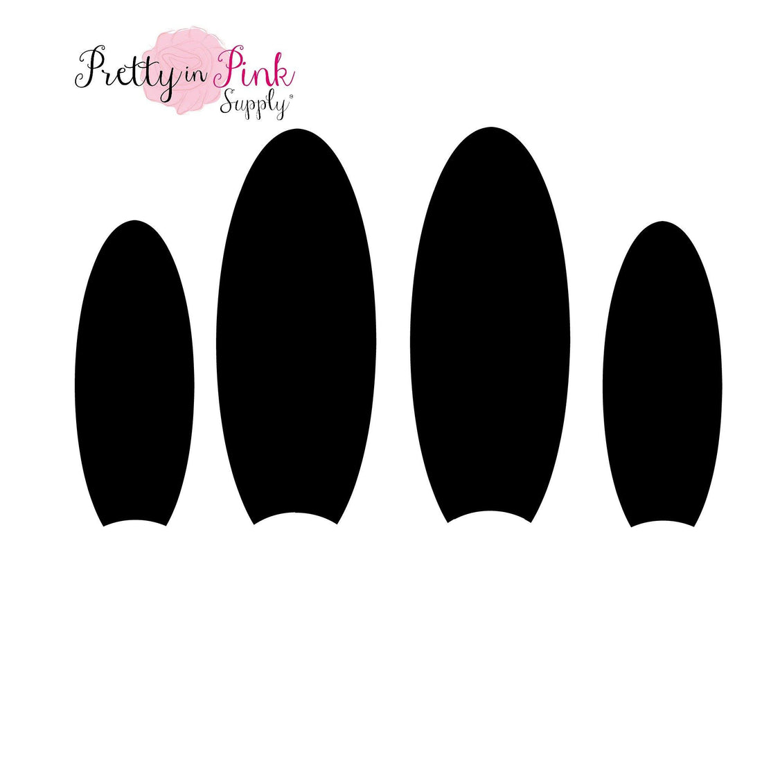 Bunny Ear Template (Print, trace and cut) - Pretty in Pink Supply