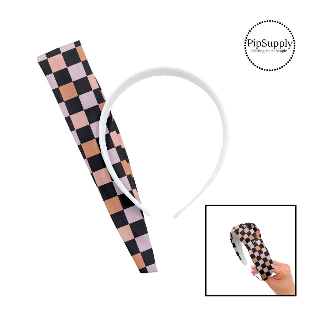 Pastel Halloween Checker DIY Knotted Headband Kit