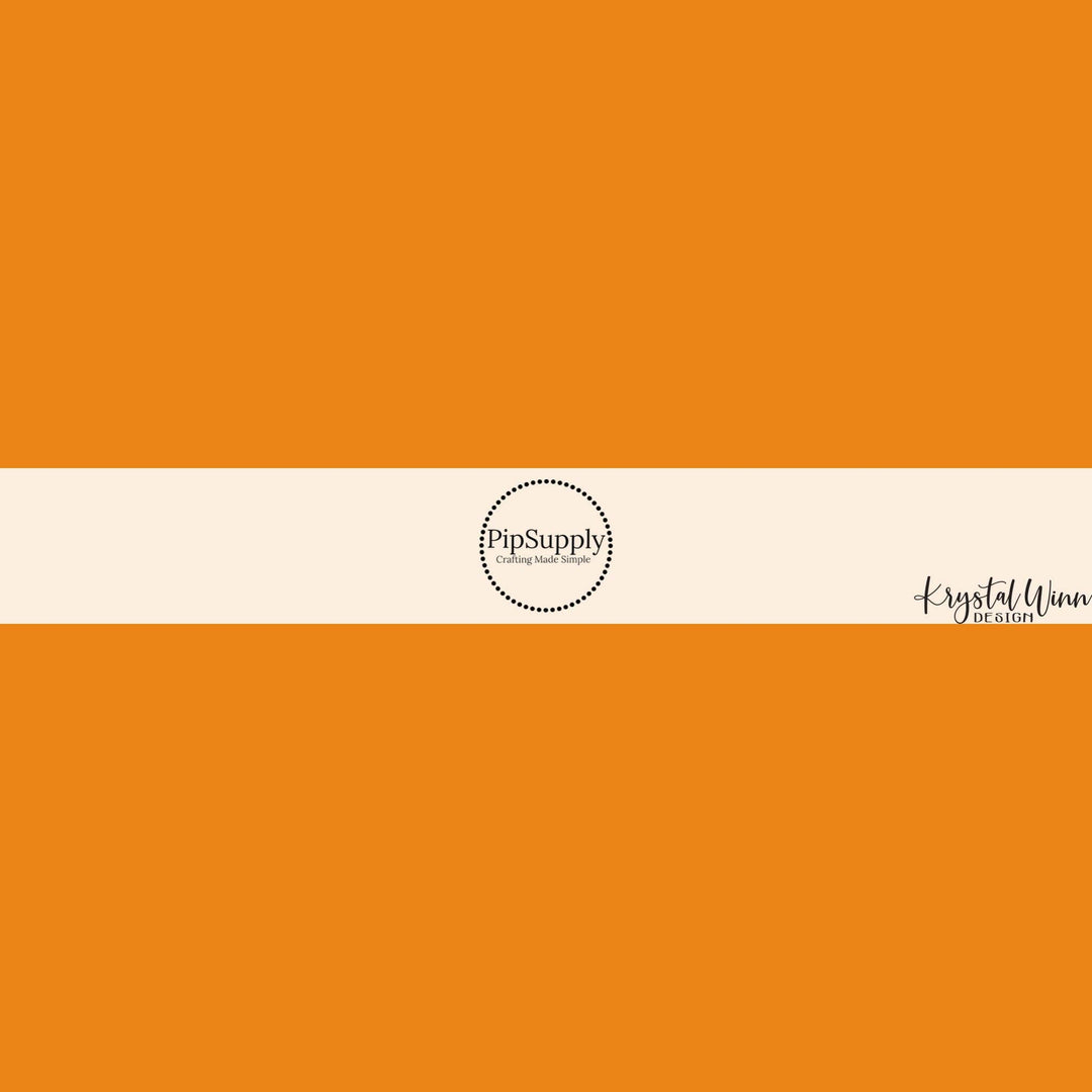 Pumpkin Orange Solid Hair Bow Strips