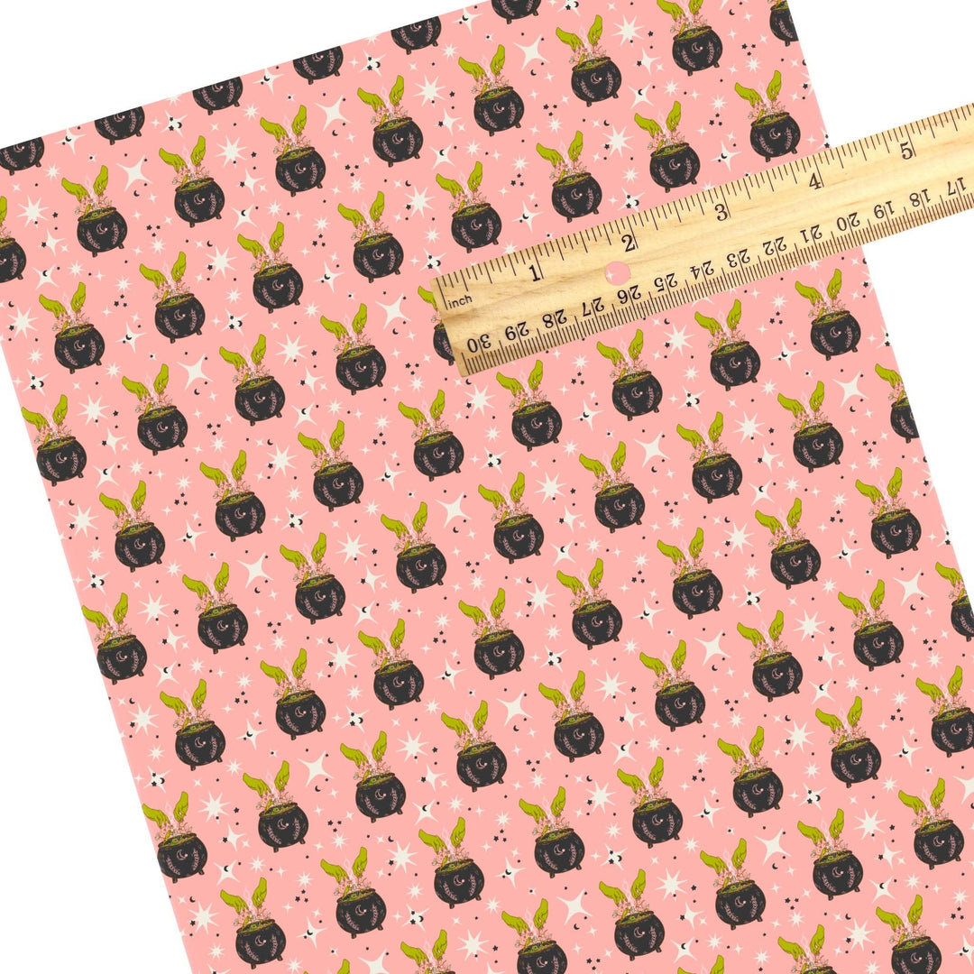 Witches Cauldron Faux Leather Sheets