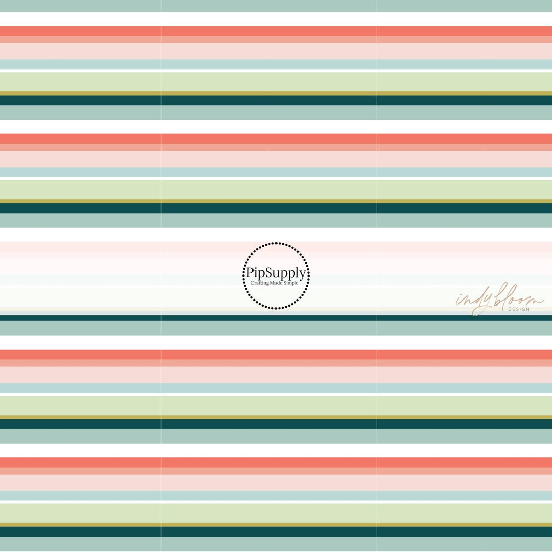 Tropical Stripes Hair Bow Strips