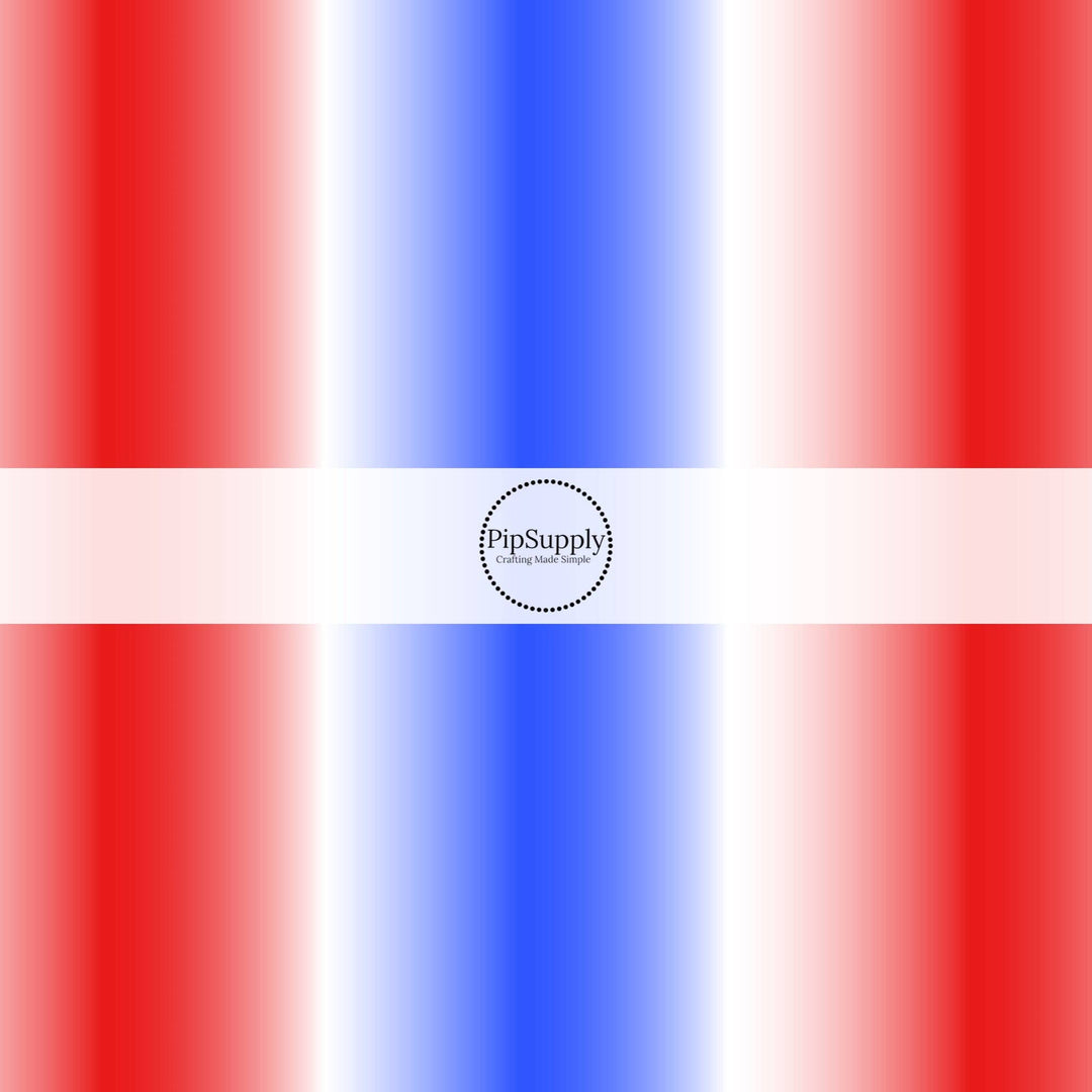 Patriotic Ombre Hair Bow Strips