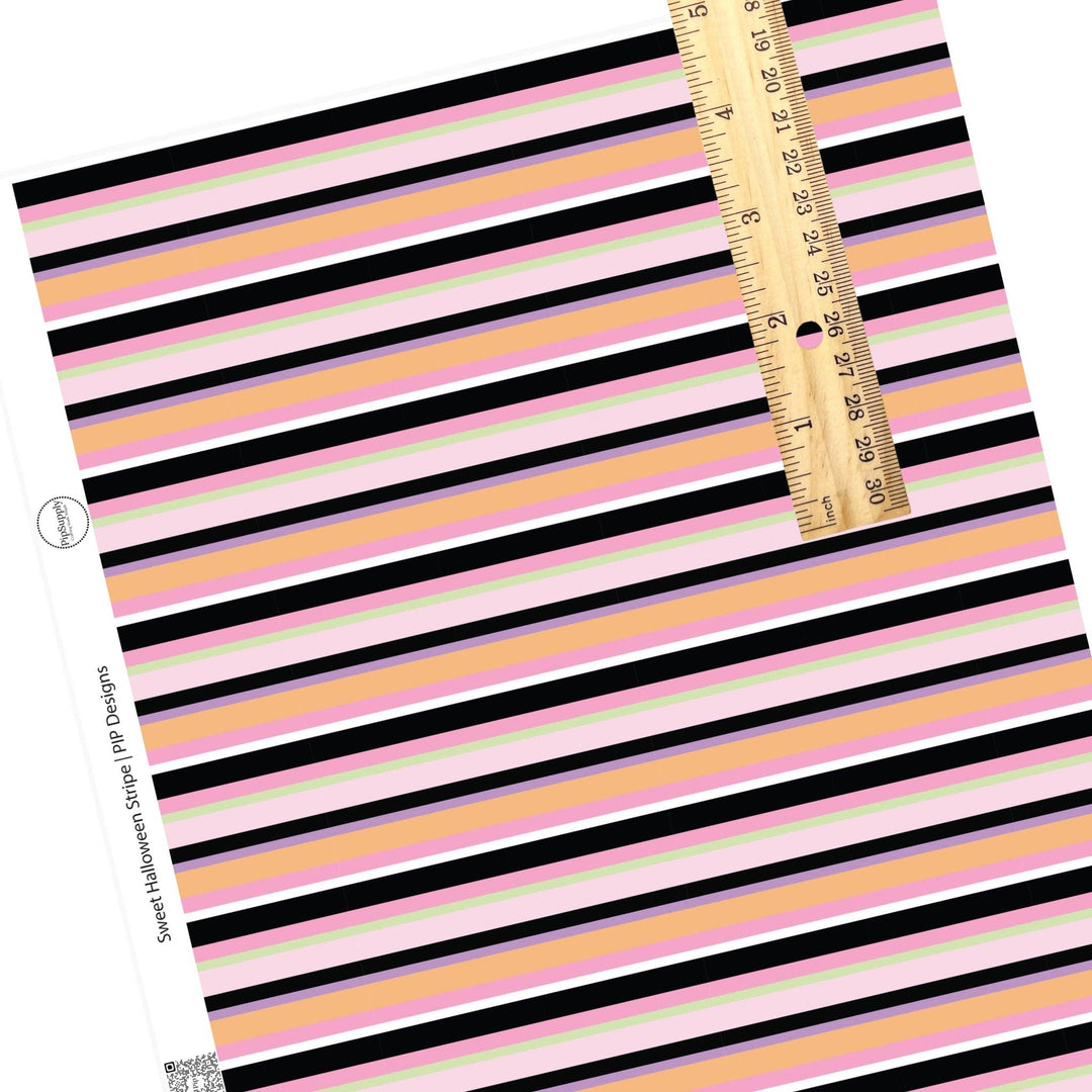 Sweet Halloween Stripe Faux Leather Sheets