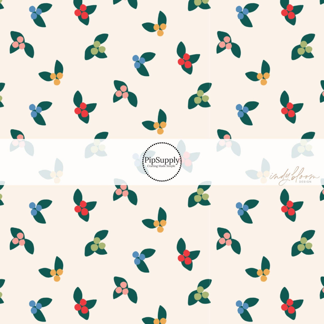 Holiday Holly Hair Bow Strips