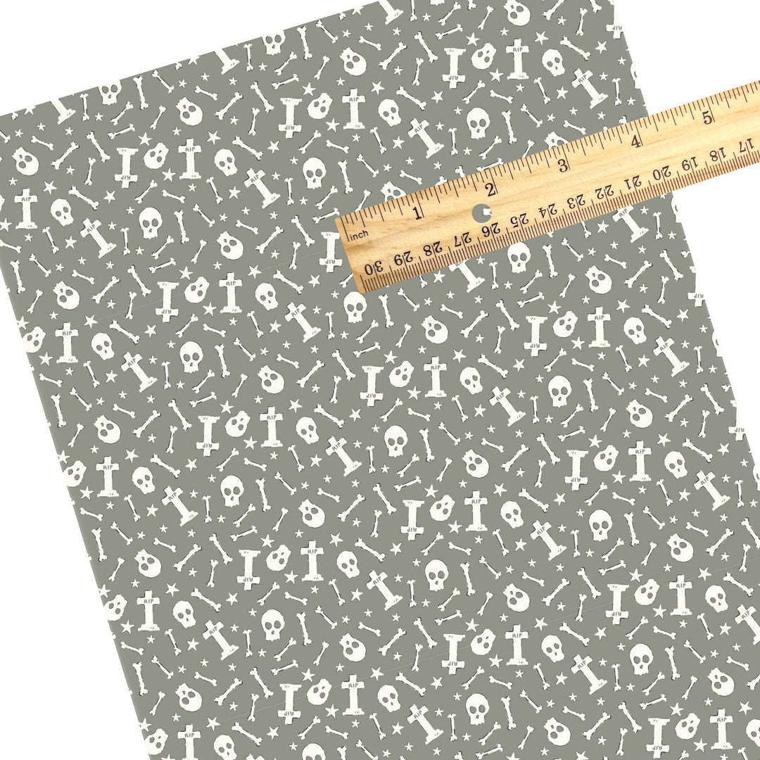 Night at the Graveyard Faux Leather Sheets