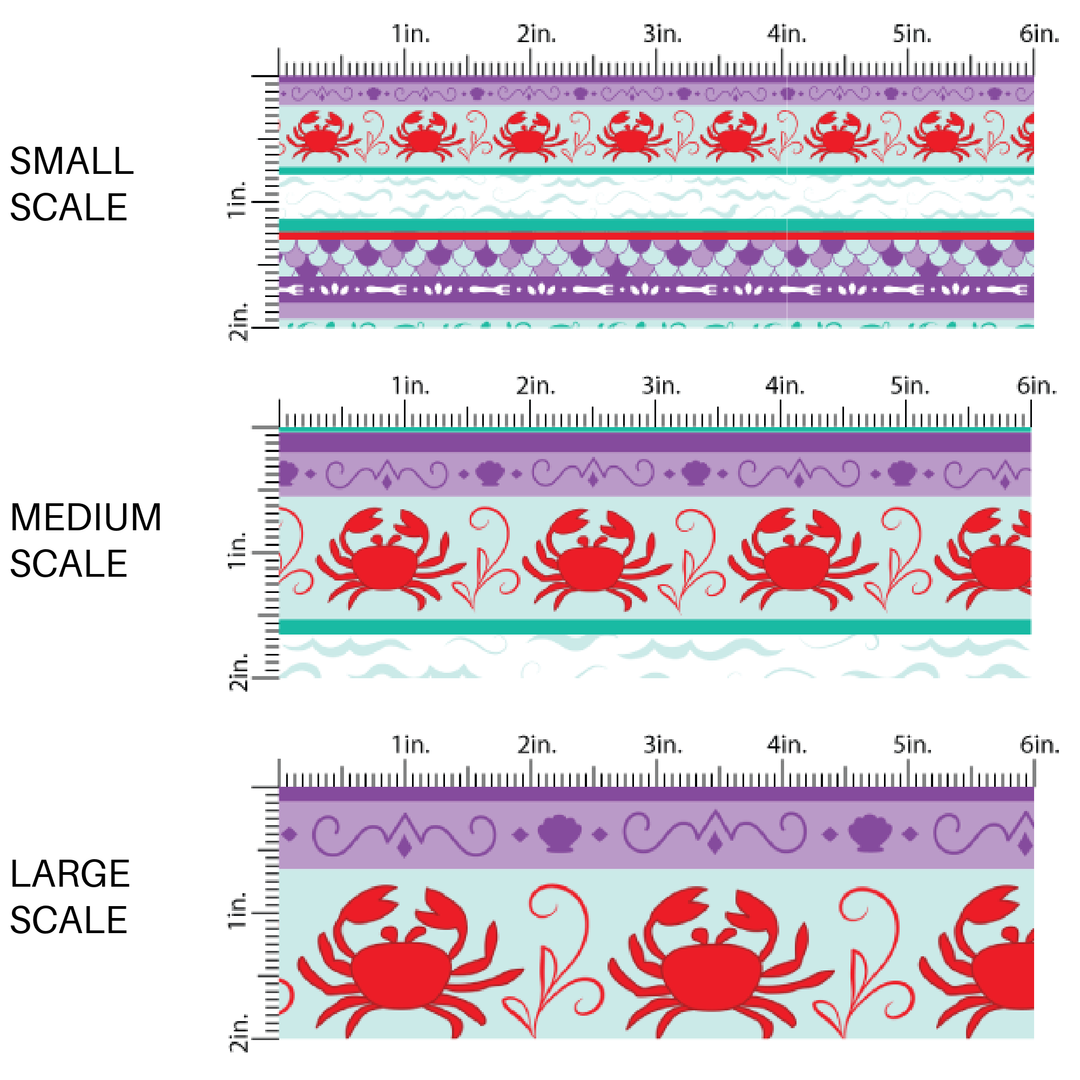 Mermaid Stripes Princess Fabric By The Yard