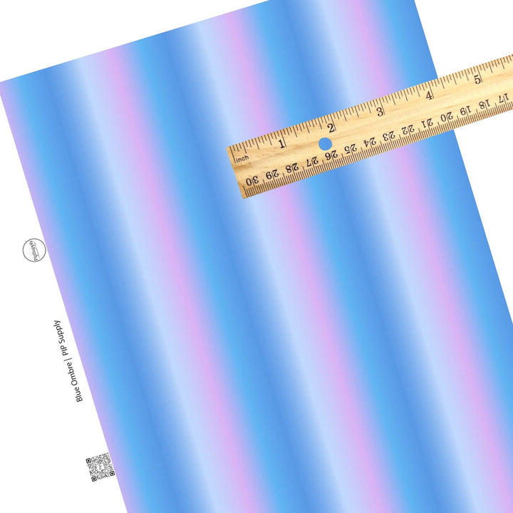 Blue and Lavender Ombre Faux Leather Sheets
