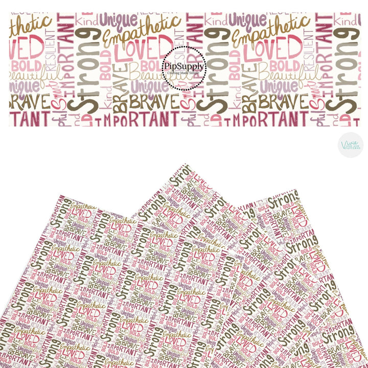 Berry Affirmations Faux Leather Sheets