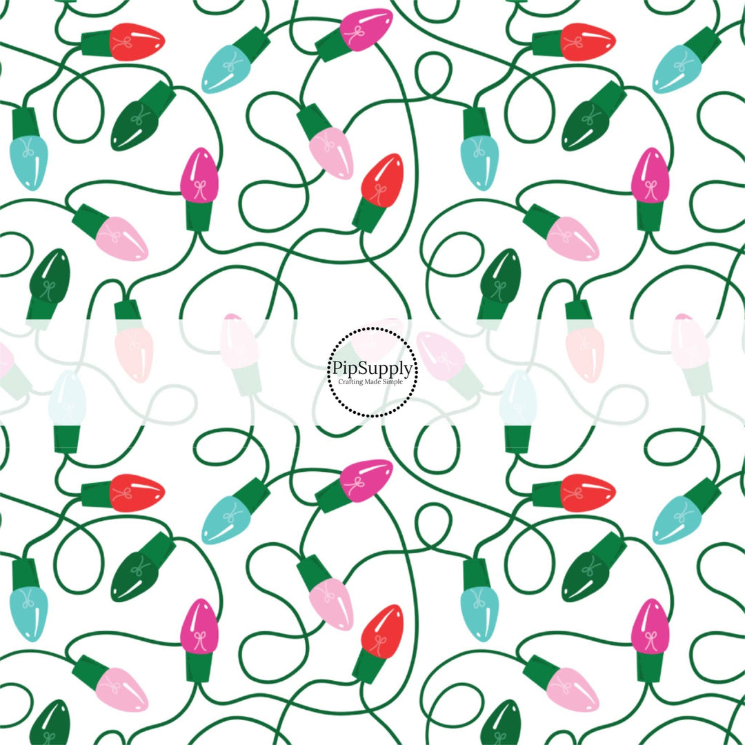 Trim the Lights Soft White Hair Bow Strips