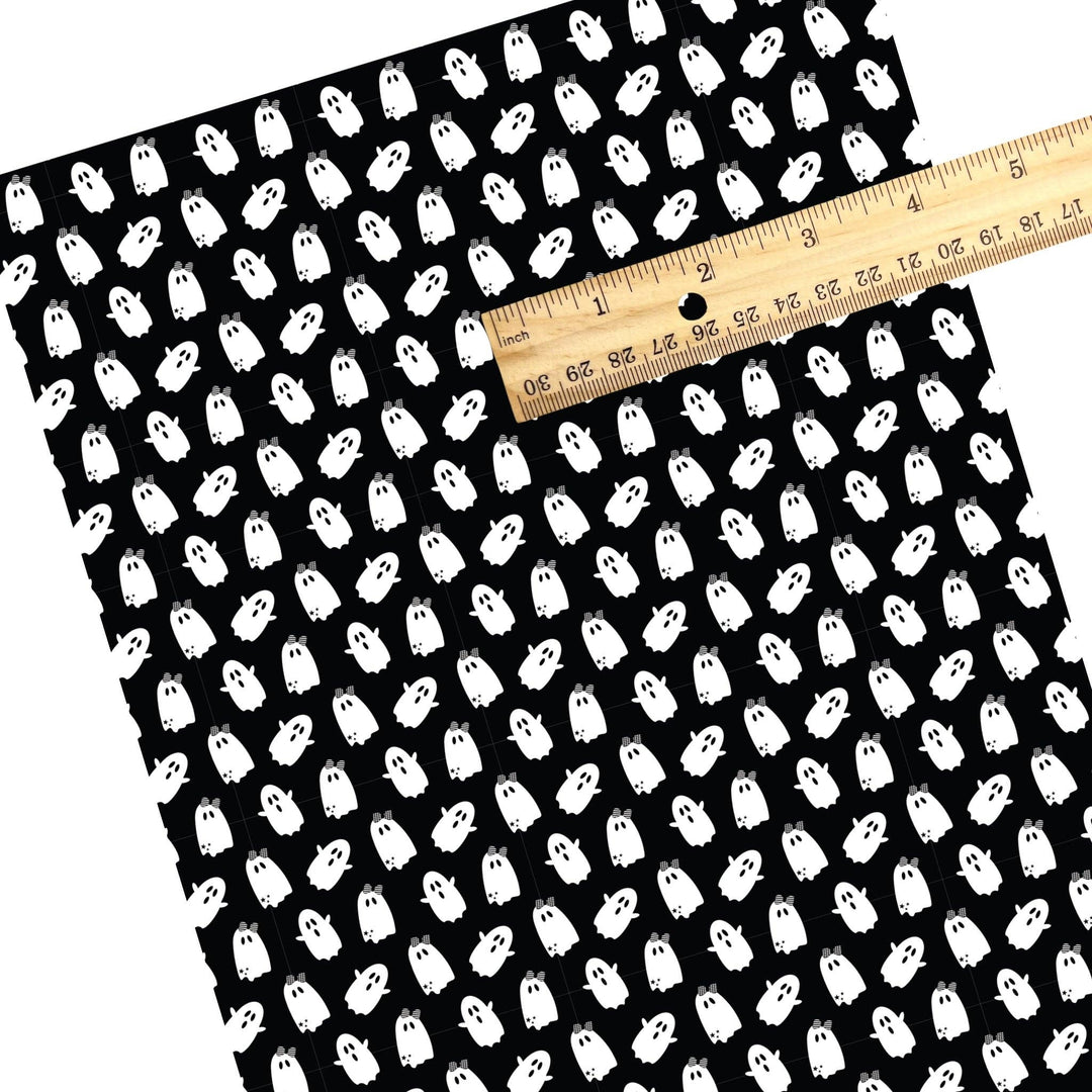 OooOo Ghosts Black Faux Leather Sheets