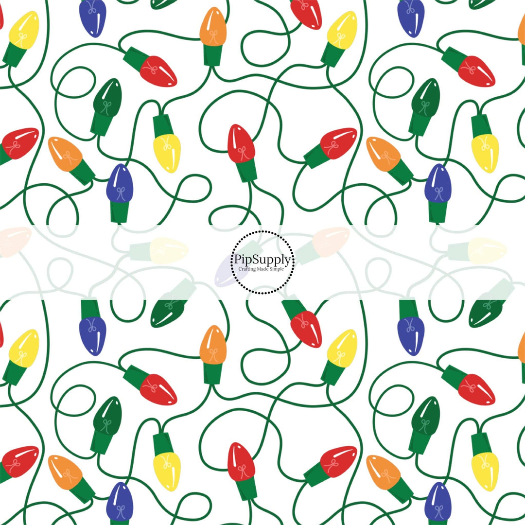 Trim the Lights Bold White Hair Bow Strips