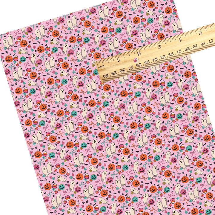 Bright Ghouls and Candy Faux Leather Sheets