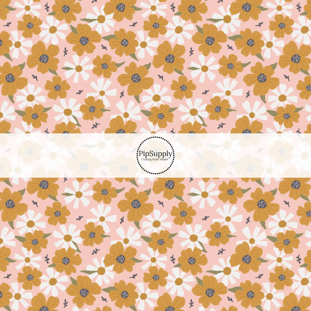 Multi Flower Field Hair Bow Strips